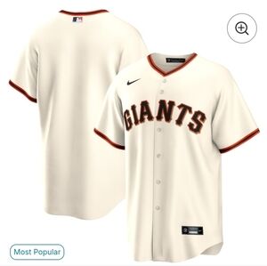 Mens Cream Nike SF Giants Baseball Jersey (S)